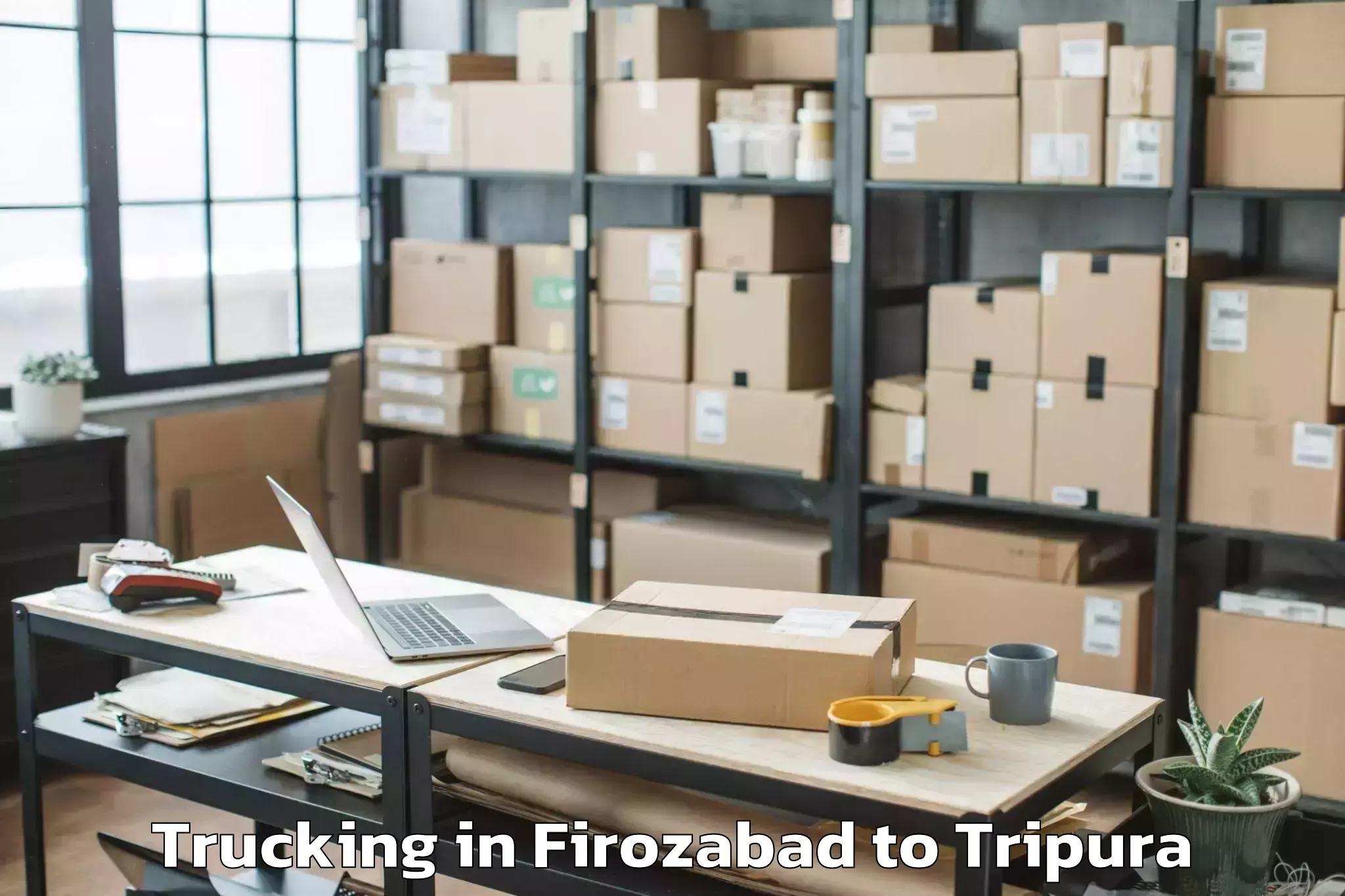 Reliable Firozabad to Teliamura Trucking